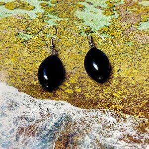 Silver Black Onyx Earrings